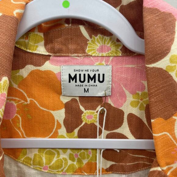 Show Me Your Mumu Nancy Trench Coat SZ Medium Retro‎ Garden Floral Flower Power - Picture 10 of 12